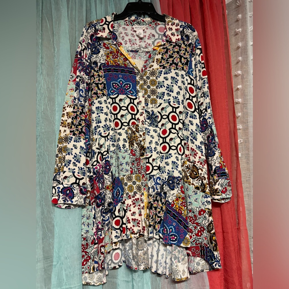 For the Republic - quilted pattern dress- 2X